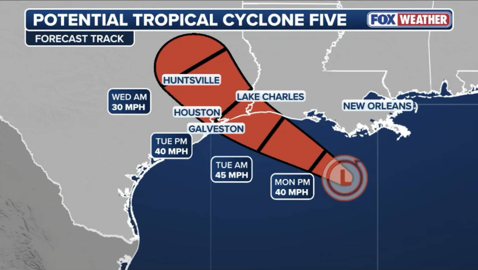 🌀 DEVELOPING: Tropical Storm Warnings have been issued for both Texas and Louis