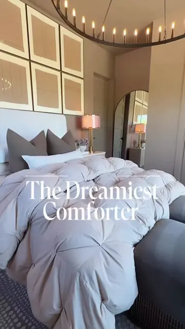 Better than hotel bedding ☁️🤎  The dreamiest, fluffiest comforter! And yes, I s