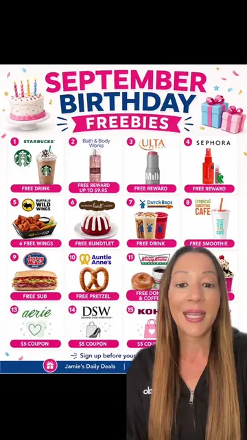 September birthdays = FREEBIES 🎉🎂💗 If you have a September birthday, don’t mi