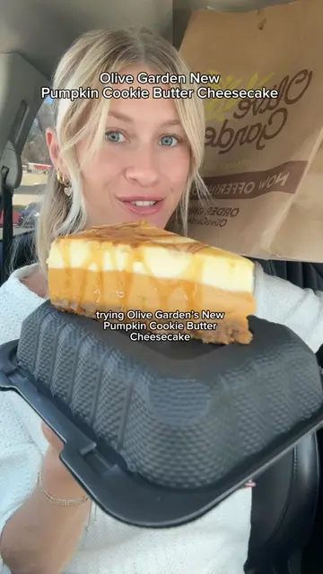 Olive Garden’s New Pumpkin Cookie Butter Cheesecake! 🎃 @Olive Garden #olivegard