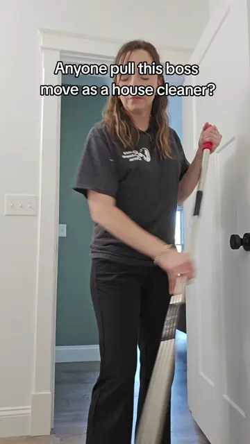 Do you use the end of your mop for this? #cleaningbusiness #startabusiness #Clea