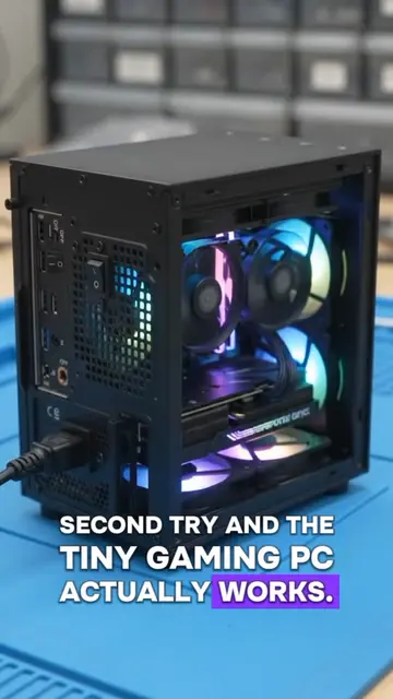 I built the world’s smallest working gaming PC 🖥️🤏 From installing the CPU and