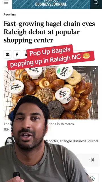Pop Up Bagels popping up in Raleigh NC 🥯 #raleighnc #northcarolina #bagels #ral