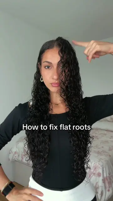 3- Steps for getting your hair to curl at the root 💕 #curlyhairtutorial #curlyh