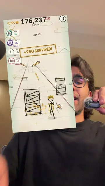 The game is called Doodle Dodge!
