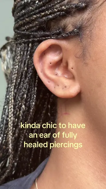 my biggest flex😌 #earpiercings #healedpiercings #earstack