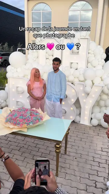 Alors 🩷 ou 💙 ? #sanababyshower #naelbabyshower #genderreveals #sanaetnael #pho