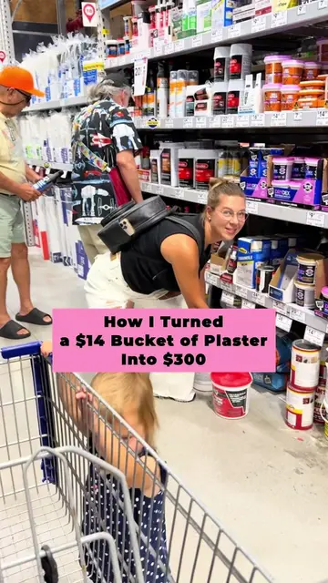 This bucket of plaster of Paris makes about 100 kits. I sell each kit for $3.90,