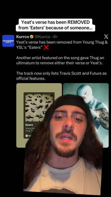 Thoughts on Yeat being removed from the song…?🤔 #yeat #bensuarezfr 