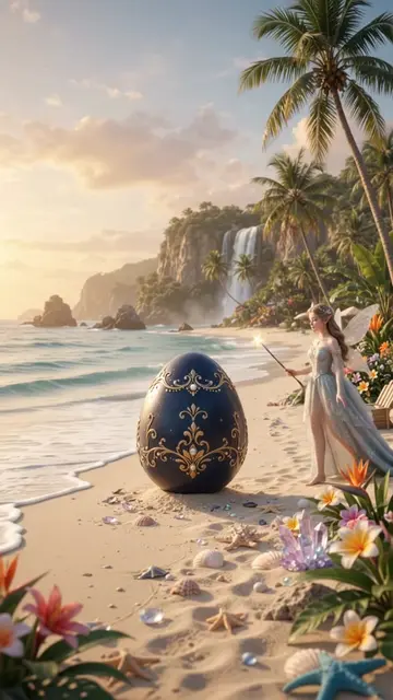 A magical fairy princess unlocks a mysterious egg with her wand… ✨🥚 Inside, a b