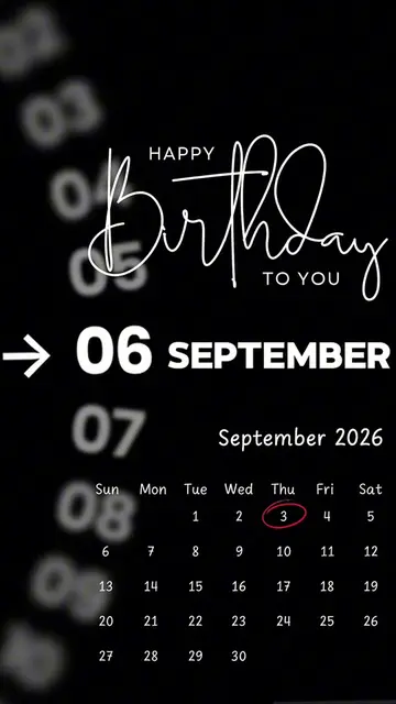 Happy Birthday 03 September 2026 Template-Just click "Capcut Anchor (try this te