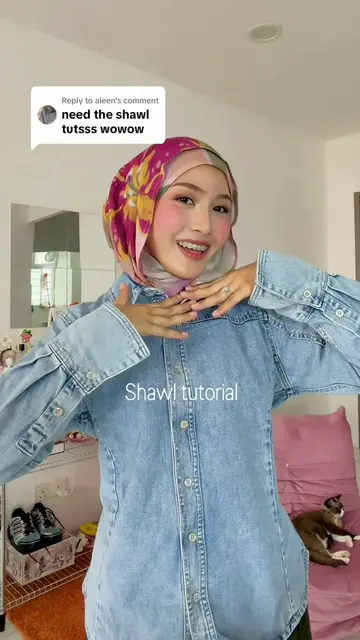 Replying to @aleen here is the tuto!!  Cc: @Dinazaidii punya tutorial 🤍 #shawlt