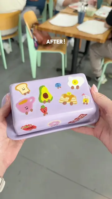 I finally got my butter dish back!!🧈🎨✨🤭 I was a little nervous how the purple