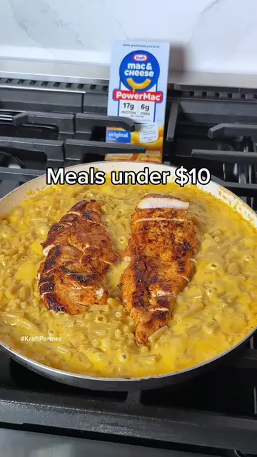 Crispy Chicken Mac & Cheese made with @kraft_macandcheese PowerMac 🙌 17g of pro