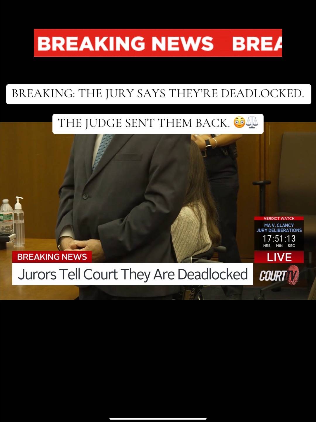 BREAKING. After nearly 18 hours of deliberations, the Lindsay Clancy jury told t