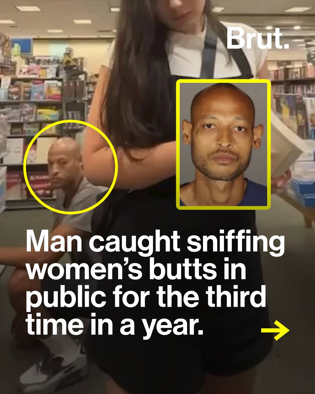 A repeat offender in California is back at it again after he was caught sniffing