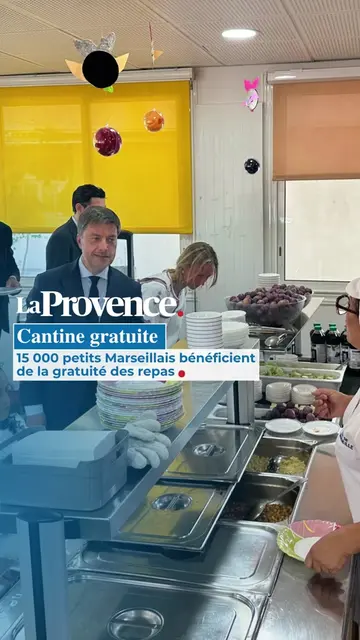 🍽️ 15 000 petits Marseillais bénéficient de la cantine gratuite À l'école Châte