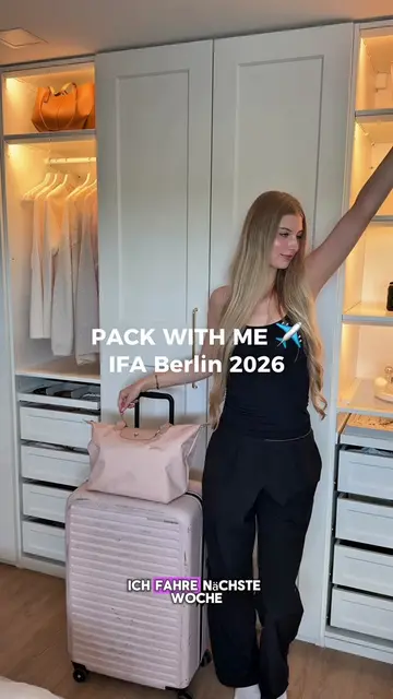 Pack with me for IFA Berlin ✈️🤍 Ich bin beim TikTok Tech Festival dabei und neh