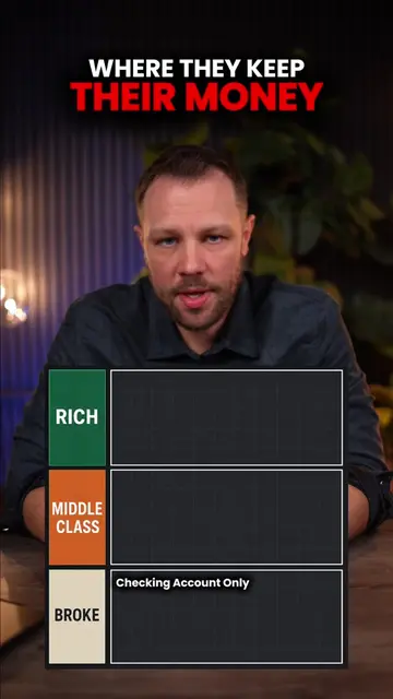 Broke, middle class, and rich on where they keep their money 