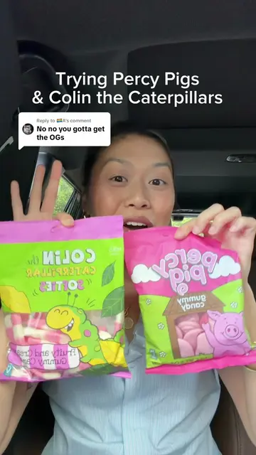 Replying to @🏳️‍🌈A comparing the OG Percy Pigs & Colin the caterpillar gummies