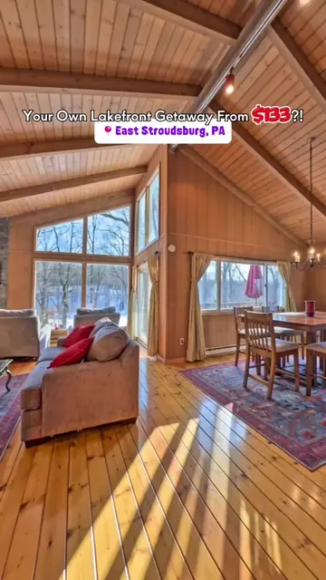 POV: You Woke Up By The Lake 🌲	
 Lakefront views, a grill and a fire pit make t