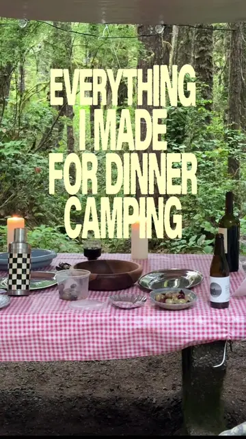 When chic meets camping 🫦 #campingmeals #camping #cooking #food #martini 
