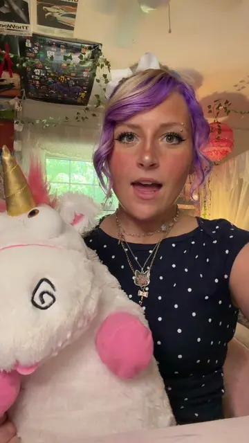me and the unicorn that made me famous lowkey….😅😅 #unicorn #trending #blowthis