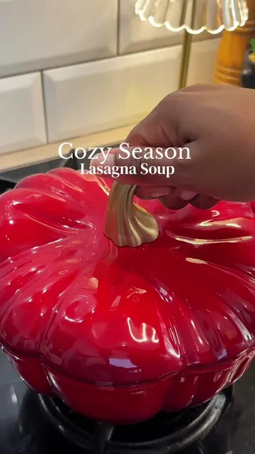 Creamy Lasagna Soup for 2.  Easy one pot comfort food.  Happy first of September