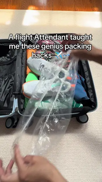 A Flight Attendant taught  me these genius packing  Hacks ✈️#LifeHack #fyp #tikt