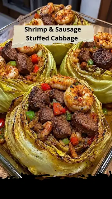 Keto Cajun Shrimp & Sausage Stuffed Cabbage cups Ingredients (4 servings) For th