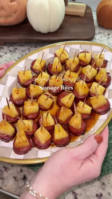 Game day teriyaki pineapple sausage bites are the perfect sweet and savory appet