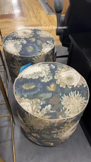is @HomeGoods the new anthro?? these ottomans are insane #homegoods #homefinds #
