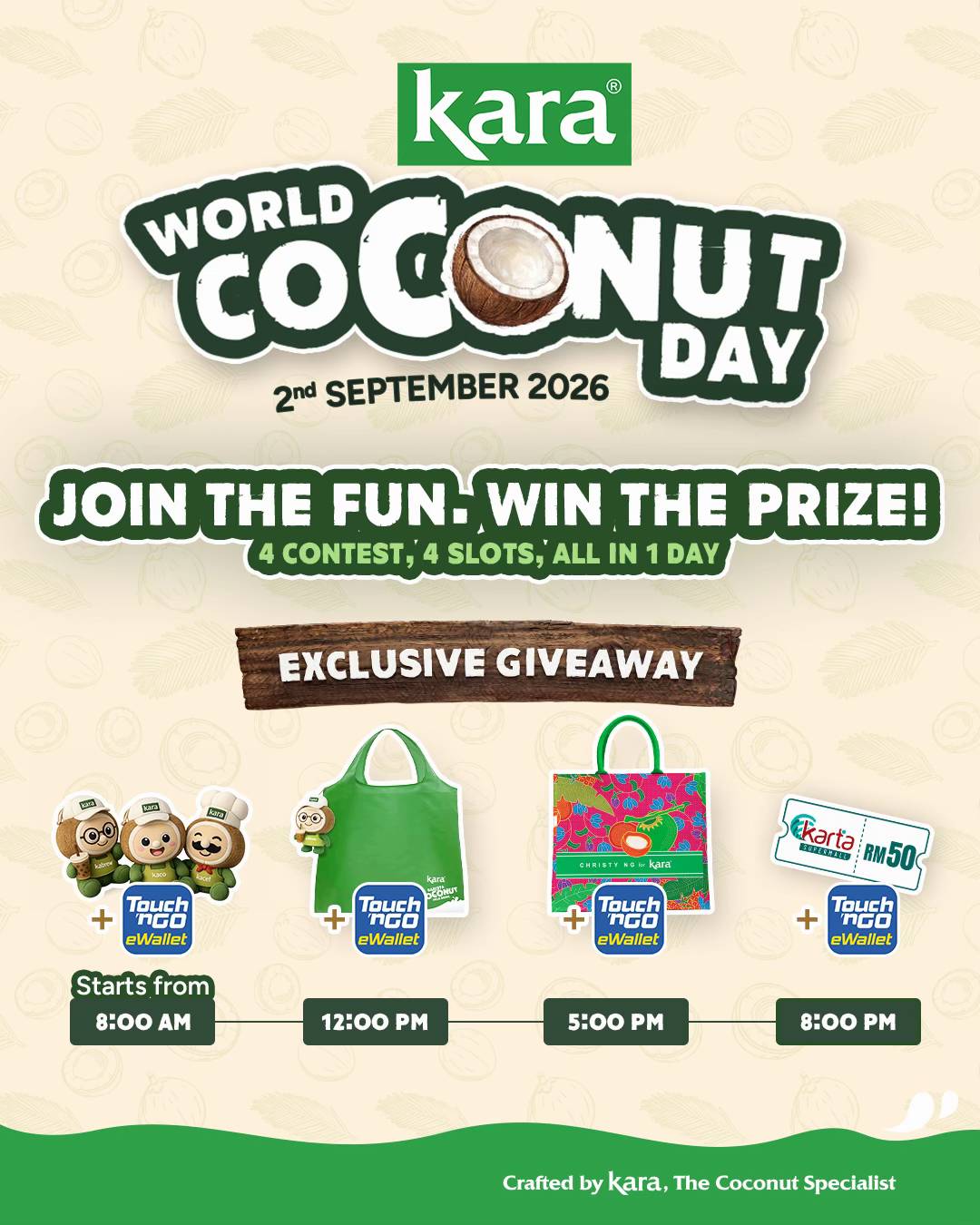 World Coconut Day is about to get GOOD. 🥥 Today, KARA is coming through with 4 