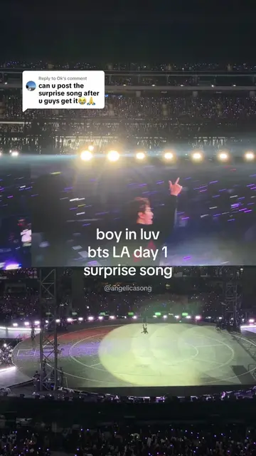 Replying to @Ok Surprise song for bts day 1 arirang concert was boy in luv!!! #b