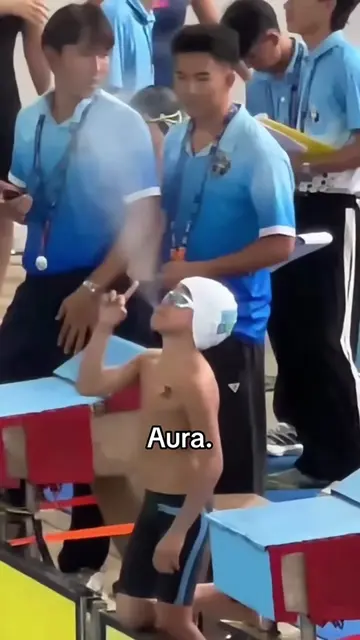 Bro is so tough 🥶 #aura #swimming #aurafarming #pool (via nedxu8/IG)