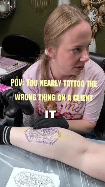 This was a close call 🙈😅 #tattoo 