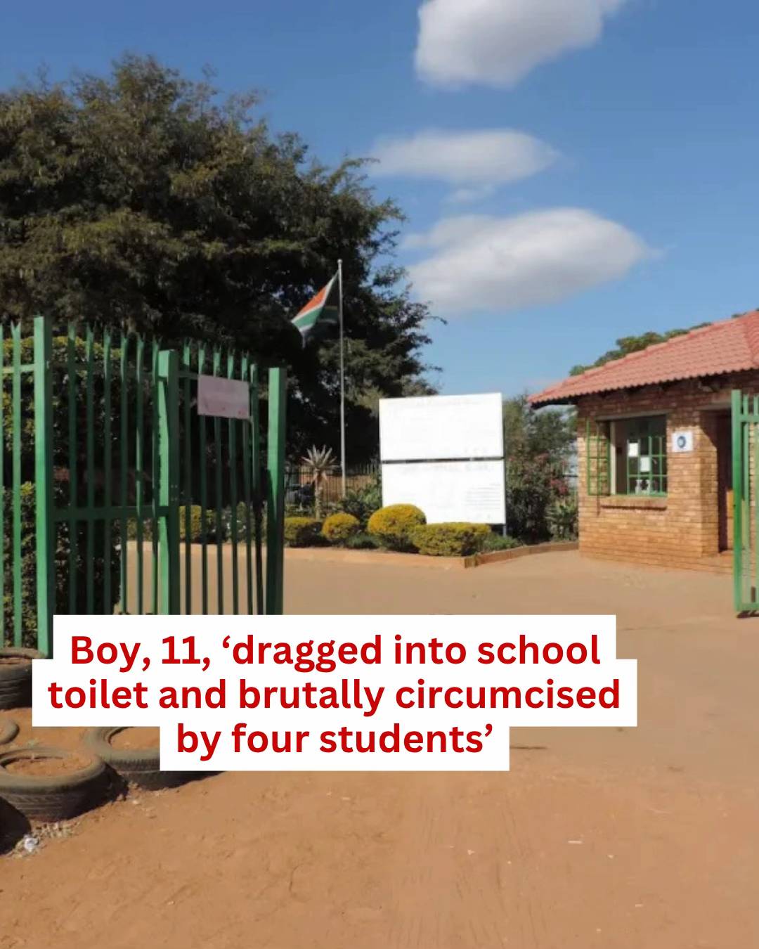 An 11-year-old pupil was dragged into a school toilet at break time and brutally