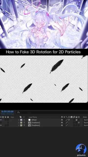 A simple trick for spinning 2D particles. #AfterEffects #2Danimation #ArtProcess