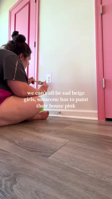 i volunteer as tribute 🙂‍↕️💖🫶🏼#pink #Home #homeprojects #pinkhouse #colorful