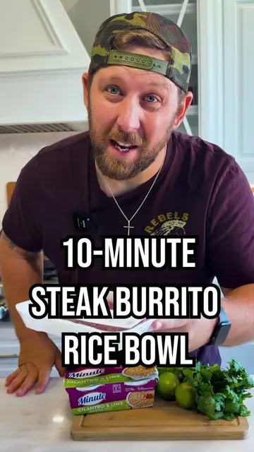 10-MINUTE STEAK BURRITO RICE BOWL Trying to eat at home more and stay out of the