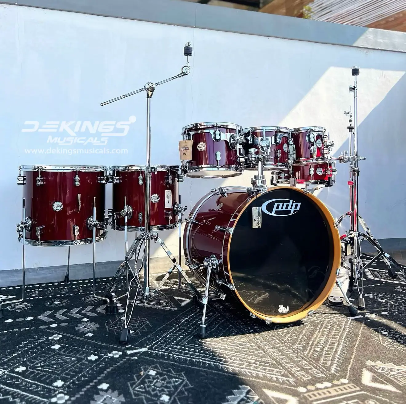 🥁🔥 PDP BY DW CONCEPT MAPLE - 7-PIECE DRUM SET 🔥🥁 ✨ Transparent Red Cherry | 