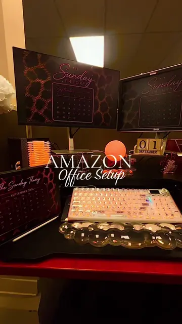 September 🍂🍁🤎 Link in Bio! #amazonfinds #acrylicdesk #fallaesthetic #fyp #Sun