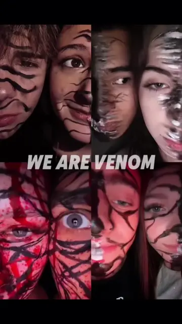 Try this filter here ⬇️venom trend we are venom！  Venom makeup trend tutorial 🕷