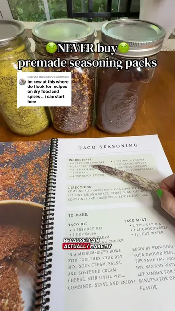 Replying to @chelenachz How to can dry seasoning recipes 🥞🌮 Store bought seaso
