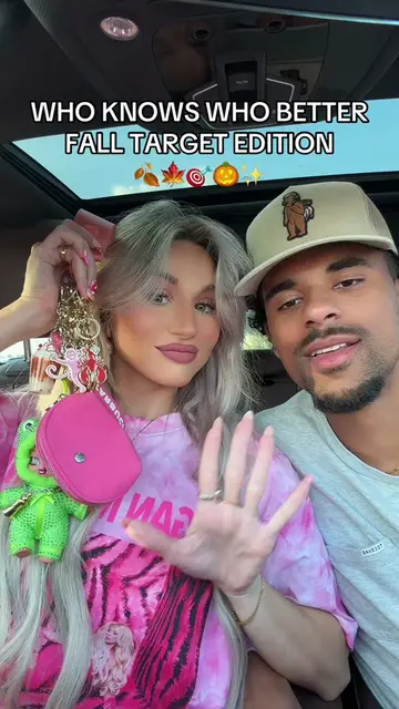 WHO DO YOU THINK WILL WIN?🥨🍂🎃🧋🎯🍁✨ #couple #couplechallenge #target #Relati