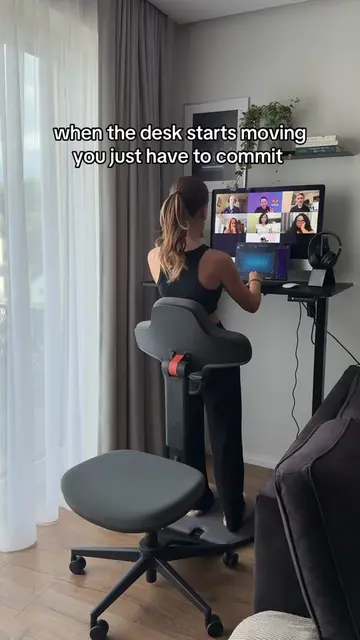 nothing to do but embrace it. #homeoffice #ergonomicchair #wfhsetup #standingdes