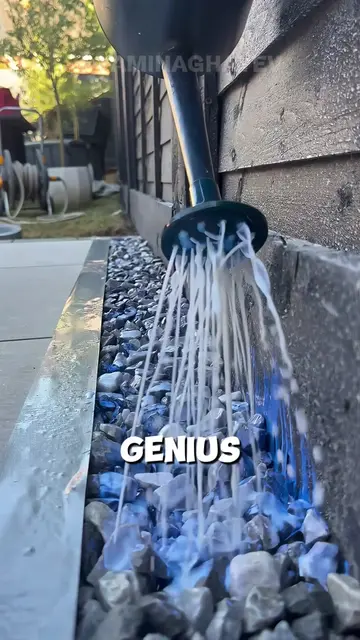 This Resin Turns Loose Stones Into A Solid Surface😳 #landscaping #decorativesto