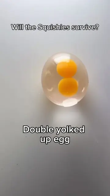Out here, double yolked up on a Wednesday afternoon 🥚🍳#squishy #toys #satisfyi