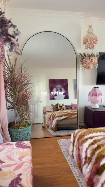 before + after of my client’s space because this transformation is actually craz