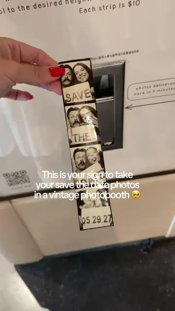 Save the date invites looking SOOO cutie thanks to @Four Poses Photobooth 💌 #vi